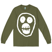 Army Green the mighty boosh monkey skull Long Sleeve Tee - linhVisuals