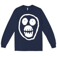 Navy the mighty boosh monkey skull Long Sleeve Tee - linhVisuals