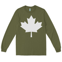 Army Green canada maple Long Sleeve Tee - linhVisuals