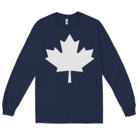 Navy canada maple Long Sleeve Tee - linhVisuals