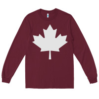 Burgundy canada maple Long Sleeve Tee - linhVisuals