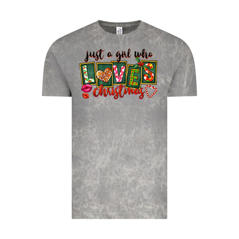 Just A Girl Who Loves Christmas Vintage Tee by FaDigitalArtStudio | Teevron
