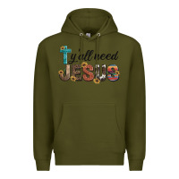 Army Green y'all need jesus Premium Hoodie - Artiststas