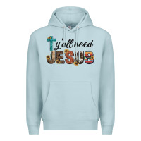 Blue Mist y'all need jesus Premium Hoodie - Artiststas