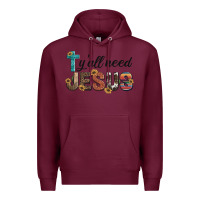 Burgundy y'all need jesus Premium Hoodie - Artiststas