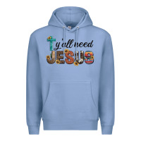Colony Blue y'all need jesus Premium Hoodie - Artiststas