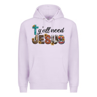 Lilac y'all need jesus Premium Hoodie - Artiststas