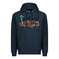 Navy y'all need jesus Premium Hoodie - Artiststas