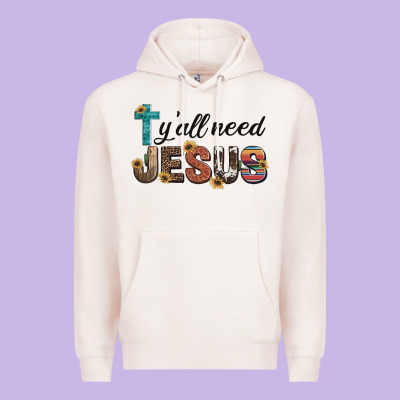 Y'all Need Jesus Premium Hoodie Designed By Artiststas