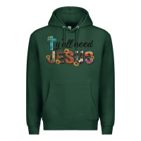 Sports Green y'all need jesus Premium Hoodie - Artiststas
