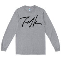 Heather Grey Kendrick lamar sign black Long Sleeve Tee - linhVisuals