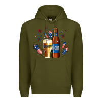 Army Green just here for the light no background Premium Hoodie - Jasminsmagicworld