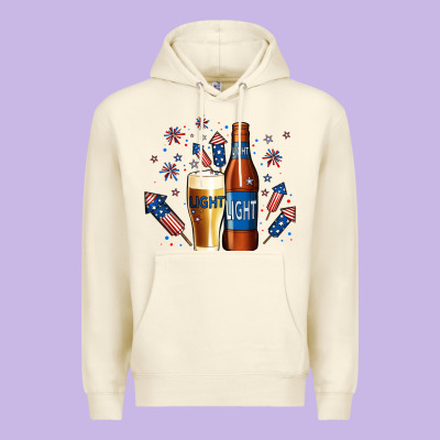 Just Here For The Light No Background Premium Hoodie Designed By Jasminsmagicworld