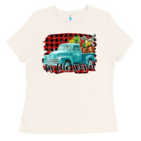 Bone Tis The Season Christmas Truck Ladies Tee - FaDigitalArtStudio