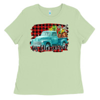 Matcha Tis The Season Christmas Truck Ladies Tee - FaDigitalArtStudio