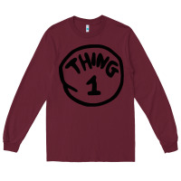 Burgundy thing 1 thing 2 buddies lover Long Sleeve Tee - linhVisuals