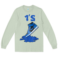 Matcha 1 retro high og dark marina blue tee shoes dripping got em t shirt Long Sleeve Tee - linhVisuals