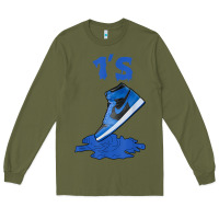 Army Green 1 retro high og dark marina blue tee shoes dripping got em t shirt Long Sleeve Tee - linhVisuals