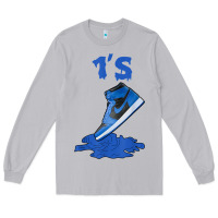 Moon Dust 1 retro high og dark marina blue tee shoes dripping got em t shirt Long Sleeve Tee - linhVisuals