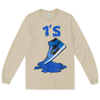 Mushroom 1 retro high og dark marina blue tee shoes dripping got em t shirt Long Sleeve Tee - linhVisuals