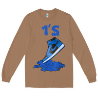 Toasted Coconut 1 retro high og dark marina blue tee shoes dripping got em t shirt Long Sleeve Tee - linhVisuals