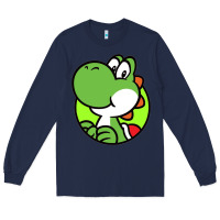 Navy Cartoon Yoshi Long Sleeve Tee - linhVisuals