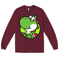 Burgundy Cartoon Yoshi Long Sleeve Tee - linhVisuals