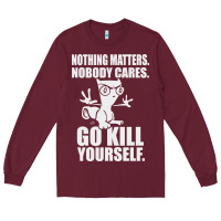 Burgundy kill yourself classic foamy the squirrel Long Sleeve Tee - linhVisuals