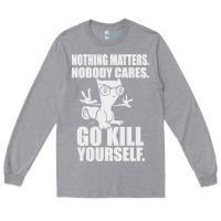 Heather Grey kill yourself classic foamy the squirrel Long Sleeve Tee - linhVisuals