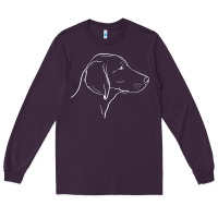 Plum weimaraner t  shirt weimaraner dog line art Long Sleeve Tee - linhVisuals