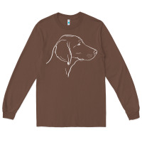 Chestnut weimaraner t  shirt weimaraner dog line art Long Sleeve Tee - linhVisuals