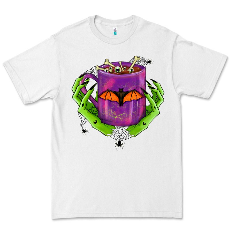 Halloween Coffee Cup With Hands Premium Tee by FaDigitalArtStudio | Teevron