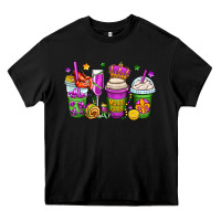 Black mardi gras coffee cups Heavy Core Tee - OliviaCreatesArt