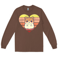 Chestnut cute hamster design retro heart shape vintage t shirt Long Sleeve Tee - linhVisuals