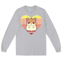 Moon Dust cute hamster design retro heart shape vintage t shirt Long Sleeve Tee - linhVisuals