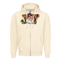Sandshell santa joy with sunflowers Zipper Hoodie - RanaPortraitStore