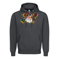 Smoke santa joy with sunflowers Zipper Hoodie - RanaPortraitStore