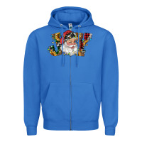 True Royal santa joy with sunflowers Zipper Hoodie - RanaPortraitStore