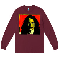 Burgundy chris cornell best legend Long Sleeve Tee - linhVisuals