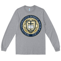 Heather Grey university dame Long Sleeve Tee - linhVisuals