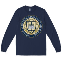 Navy university dame Long Sleeve Tee - linhVisuals