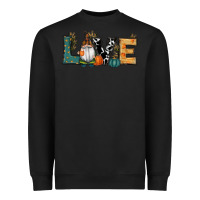Black Fall Love Gnome Heavyweight Sweatshirt - RanaPortraitStore
