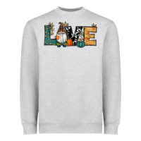 Heather Grey Fall Love Gnome Heavyweight Sweatshirt - RanaPortraitStore