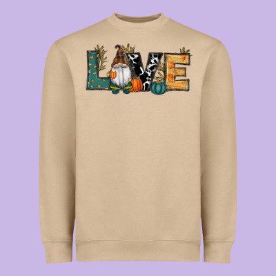 Fall Love Gnome Heavyweight Sweatshirt Designed By Ranaportraitstore