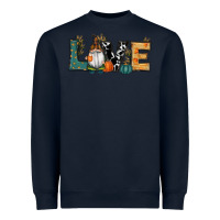 Navy Fall Love Gnome Heavyweight Sweatshirt - RanaPortraitStore