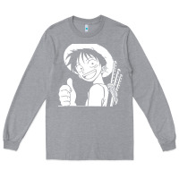 Heather Grey luffy one piece Long Sleeve Tee - linhVisuals