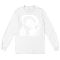 White luffy one piece Long Sleeve Tee - linhVisuals