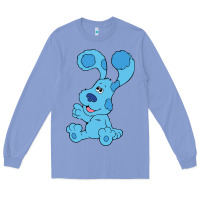 Colony Blue blues clues on red sofa Long Sleeve Tee - linhVisuals