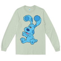 Matcha blues clues on red sofa Long Sleeve Tee - linhVisuals