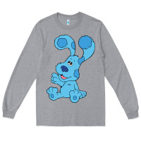 Heather Grey blues clues on red sofa Long Sleeve Tee - linhVisuals